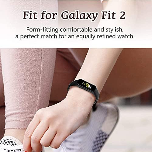 Bandas de substituição de 6 pacotes compatíveis com Samsung Galaxy Fit 2 SM-R220 para homens Men Men Classic Watch Band Strap