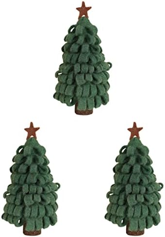 3pcs Creative Pláfeto Criativo Lã Felta Árvore de Natal de Natal Decoração Craft Decor de festa para crianças Decoração