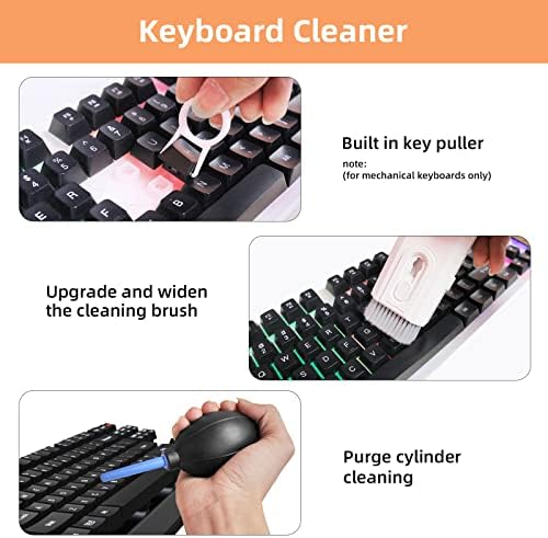 9 em 1 kit de limpeza eletrônico, kit de limpeza multifuncional, kit de limpeza de teclado e limpador de tela com escova