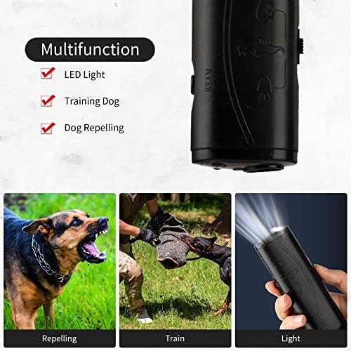 2 PCs LED Ultrassonic Dog Trainer Dispositivo 3 em 1 dispositivo de treinamento para cães de mão Dispositivos de
