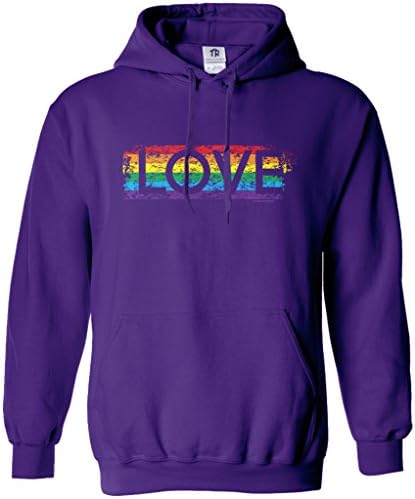 Threadrock Feminino Orgulho Gay Rainbow Love Hoodie Sweatshirt