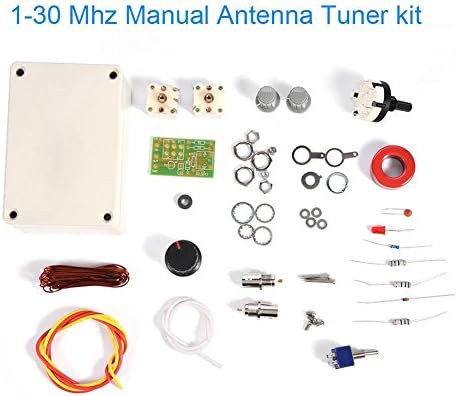 Kit de sintonizador de antena manual de Bewinner, kit de sintonia de antena Manual de DIY de 1-30MHz DIY com interface Tipo Q9 usando