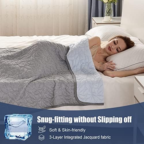 Clanta de resfriamento de Sochow para cama, cobertor de verão leve e leve e leve e suave para adultos, garotos, cinza 80 × 87 polegadas