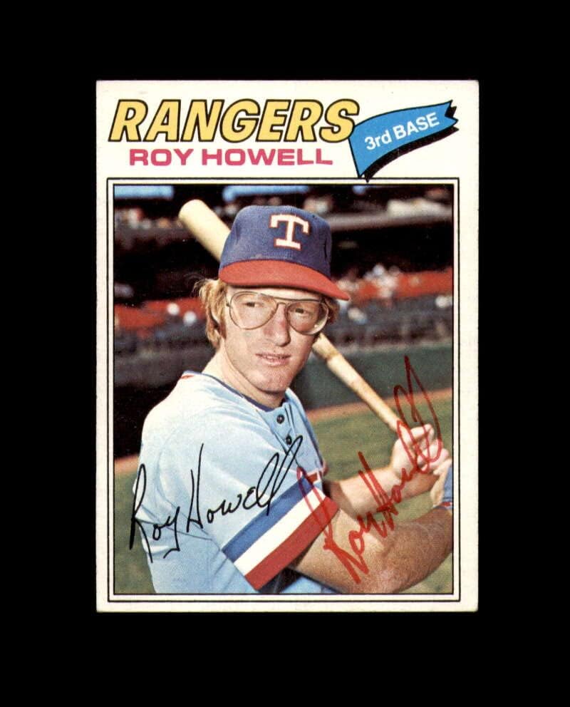 Roy Howell assinou o Autograph de 1977 Topps Texas Rangers