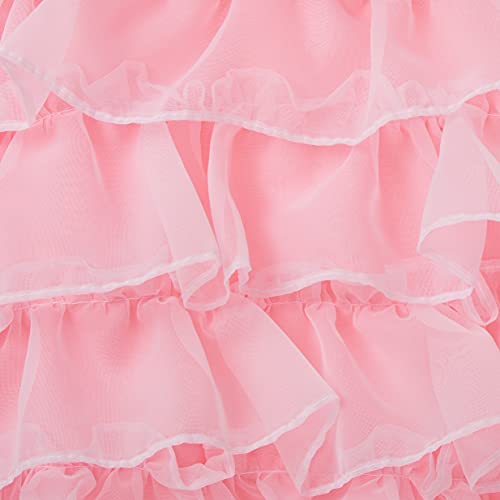 Baby Doll Bedding em camadas de 5 peças Valância e conjunto de cortinas, rosa
