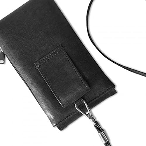 Círculo assustador Black Indian Totem Phone Cartet Burse pendurada bolsa móvel bolso preto