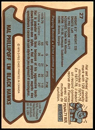 1979 O-Pee-Chee 27 Hal Philipoff Chicago Blackhawks NM Blackhawks