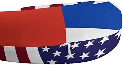 Travesseiro de pescoço da bandeira americana e chileno