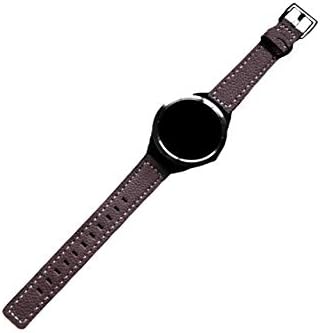 Camurça brown nickston com pontos brancos banda de couro compatível com garmin venu 2s smartwatches elegante pulseira b18