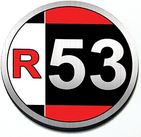 Reflexão Artística R53 - Crachá da Grill Magnetic para 1ª Gen Mini Cooper S Hatchback 2002-2006