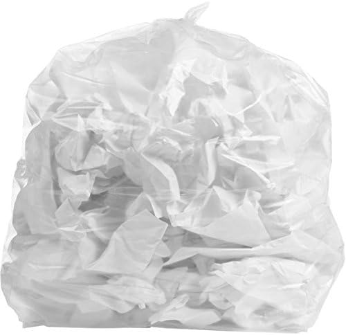 Sacos de lixo de plástico 12-16 galões: Limpo, 0,8 mil, 24x33, 400 sacos.
