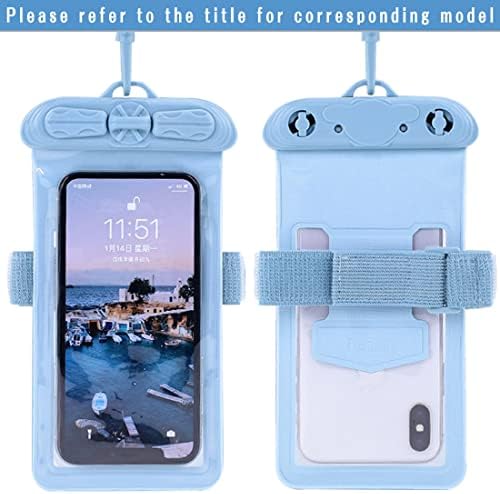 Capa de telefone Vaxson, compatível com o iPhone 14 Plus à prova d'água bolsa seca [não filme de protetor de tela] Blue
