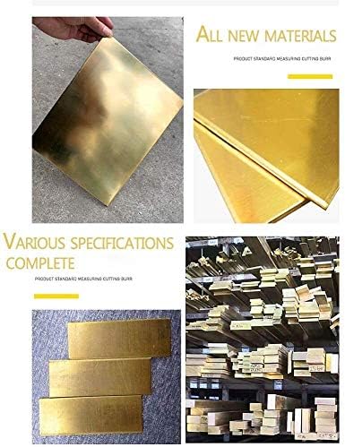 Yuesfz Brass Plate Brass Folha de espessura de 2 mm para artesanato de metalia DIY, várias especificações folhas de cobre