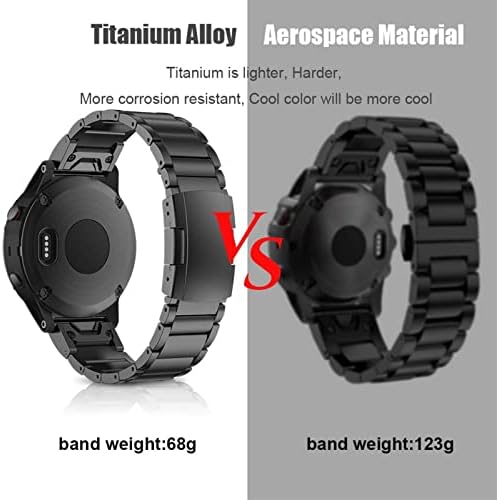 CZKE Titanium Alloy 22mm Watch Bands para Garmin Quickfit Watch Band