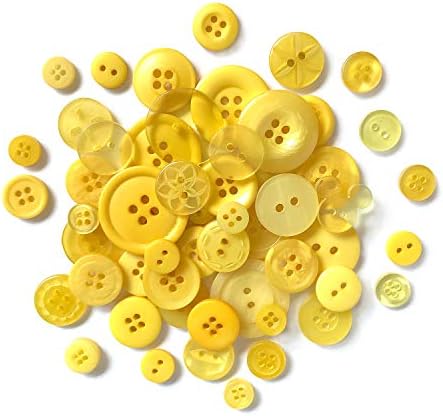 Botões em abundância botões tingidos à mão, 5,5 onças, sol amarelo