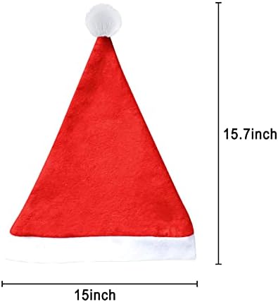 chapéu de natal imackky para adultos Papai Noel Hat Unisex Velvet Comfort Hats de Natal para Holida de Ano Novo 2 pacote 2 pacote