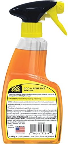 Goo Gone adesivo Removedor Spray Gel - 2 pacote e levantador de adesivo - Remove os adesivos de goma de goma de goma de goma de