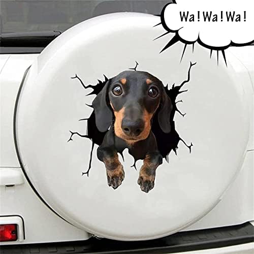 Adesivo de carro de crack ostein, janela de cachorro aga adesivos de rachadura de carros adesivos de animais de estimação animal