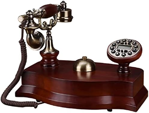 Lhlllhl Telefone antigo telefone fixo sólido Telefone com identificação de chamadas, mostrador de botão, backlit handsfree, toque