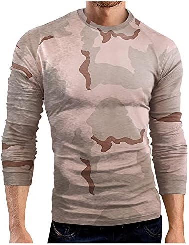 Xxbr camuflando camisetas de compressão de secagem rápida para homens, outono de manga longa FIXA CAMPING CAMPING CAMPE