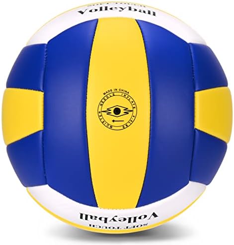 Trichamp Volleyball Soft Beach Volleyball Official Tamanho 5 para brincar ao ar livre interno, Bola de vôlei de treino