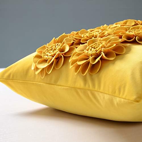 JWH 3D Flor Throw Capa estética Decorativa Decorativa Floral Casa Filas Veludo travesseiro Quadrado Coloque de almofada Sala