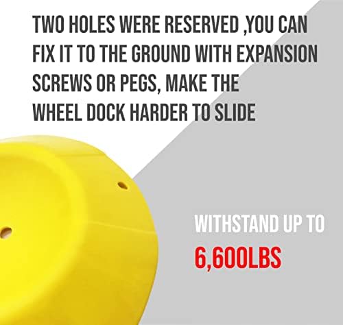 RV Wheel Dock Chock | Trailer de serviço pesado roda de barco com alça de corda | Ajuda a impedir que a roda do trailer