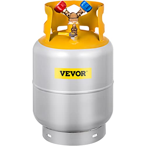 Tanque de recuperação de refrigerante Vevor, capacidade de 30 libras, líquido/vapor de válvula y, projeto de colar da