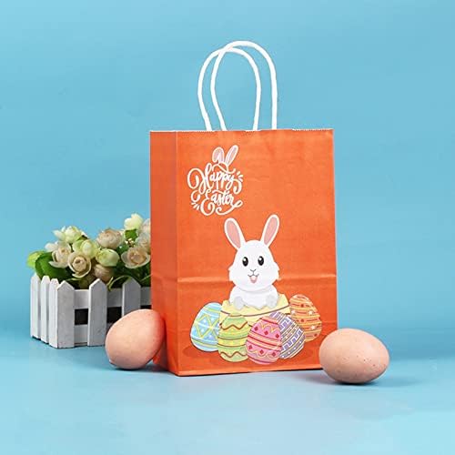 12pc Gift Bunny Holiday portátil kraft embalagem de papel bolsa colorida bolsa de festa em casa de páscoa DIY LIGH