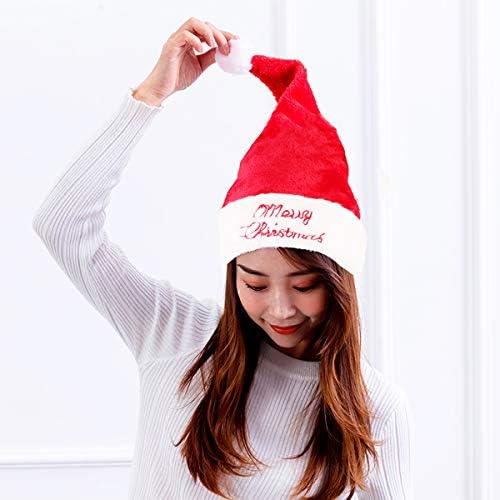 Aboofan Feliz Natal Hats de pelúcia Red Hats de Papai Noel Ano NOVO PARTE DE DECORAÇÃO FORMA DE PARTE