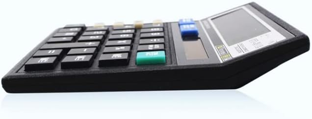 Calculadora de mesa de 12 dígitos CuJux, ferramenta de contabilidade de negócios financeiros, cor preta de tamanho grande