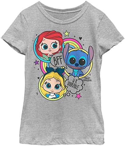 Disney Doorables Jumble Ariel Stitch Alice Girls Manga curta camiseta camiseta