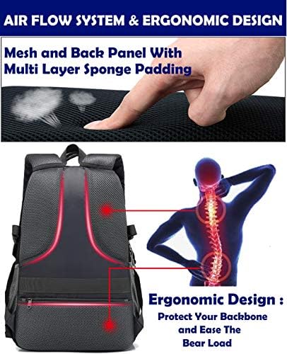Backpack para laptop Large Travel College Bookbag Presente Comercial com porta USB