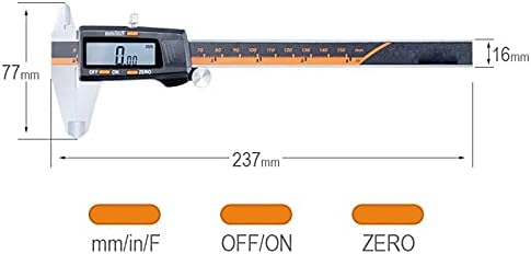 Pinça de pinça vernier uxzdx exibição de aço inoxidável lcd pinças digitais eletrônicas de 0 a 150 mm de diâmetro