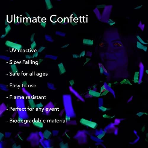 Ultimate Confetti Glow UV Multicolor Tissue Confetti-BiodeGriDable