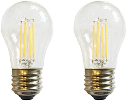Anyray 2-Bulbs LED A15 Cool White Light Universal E27 / E26 Base média