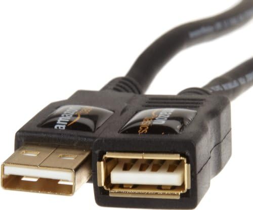 Basics USB 2.0 Extensão Cabo - A -Male a F -Feminino Cordão adaptador - 6,5 pés, 1 cabo USB