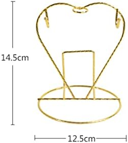 Xwozydr aço inoxidável em forma de coração Cupo de prato de prato rack de água caneca drenando secar o suporte de drenagem do organizador
