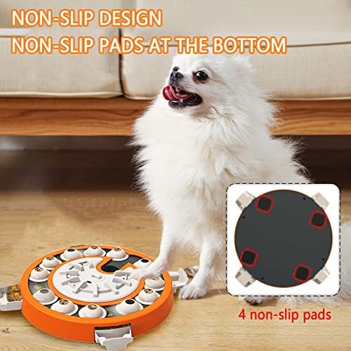 Gzxiaoqi Dog Puzzle Toy, Toys de cachorro interativos Nível 3 em 1 Filhote de cachorro Dispensando dispensador de alimentador