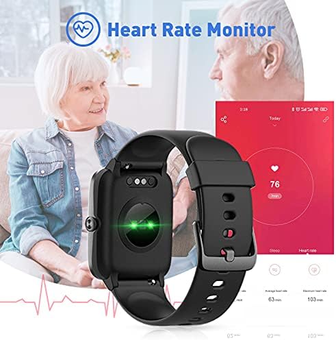 Hafury Smart Watch Activity Tracker Fitness Rastrey, compatível com o telefone Android e iOS, Bluetooth Smartwatch com freqüência