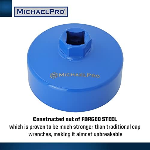 Michaelpro MP009081 64,5mm Chave de tampa de filtro de óleo de aço forjado para Toyota, Lexus, 14 flautas | Remova facilmente os filtros