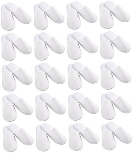 Yapthes Spa chinelos, chinelos descartáveis ​​para hóspedes 20 pares - chinelos de spa brancos premium não deslizantes com