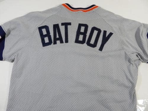 1985-91 Detroit Tigers Bat Boy Jogo emitiu Jersey Grey Batting Practice 141 - Jerseys de MLB usada para jogo MLB