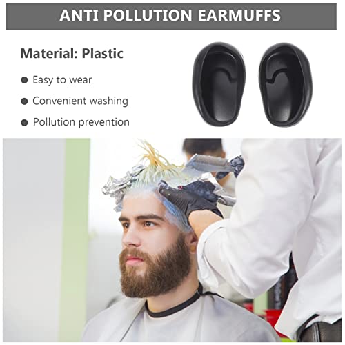 Kallory 6pcs tampas de ouvido de tinta de cabelo, salão de salão de orifícios de plástico Protetores de orelha profissionais