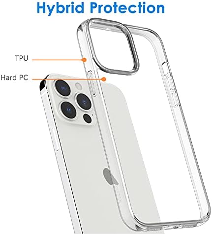 Caso Jetch para iPhone 13 Pro máximo de 6,7 polegadas, capa para choque não amarelador à prova de choque, Anti-arranhão