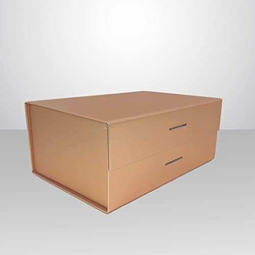 Pack2pack Caixa de presente dobrável de luxo com fita removível | Caixa dobrável com fechamento magnético | Casamentos, chuveiros