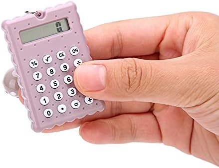 Calculadora de bolso mini enfermeiro pequeno clipe eletrônico portátil clipe portátil biscoitos fofos calculadora de chave