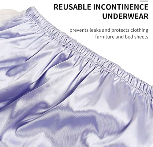 Calça de fraldas para adultos Pontas de proteção contra vazamentos de incontinência, podem ser lavadas repetidamente, luz