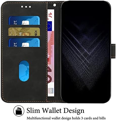 Capa de capa de telefone Caixa da carteira para Vivo Y35 4G 2022/Y22S/Y22, Caixa de couro de couro PU vintage Flip Magnetic