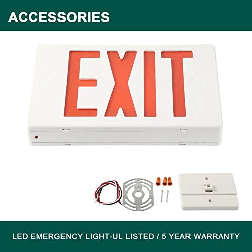Luz de emergência LED de saída de saída 1, luz de emergência, luz de aviso de sinal de iluminação comercial com face dupla listada